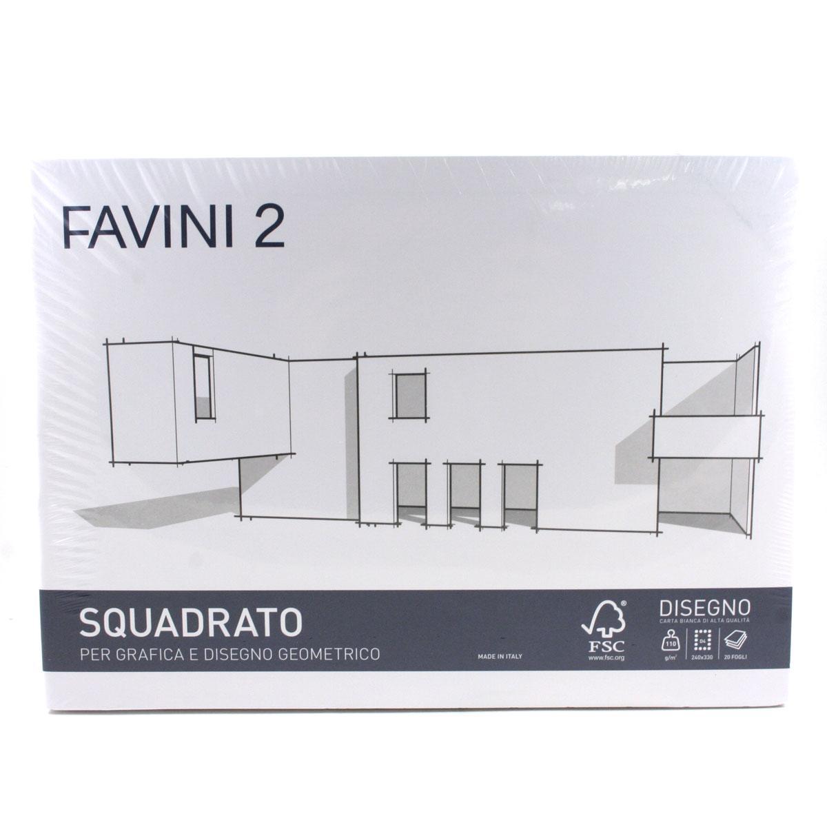 ALBUM FAVINI 2 RIQUADRATO f.to 24X33CM 110 GR, 10 FF 8007057302011