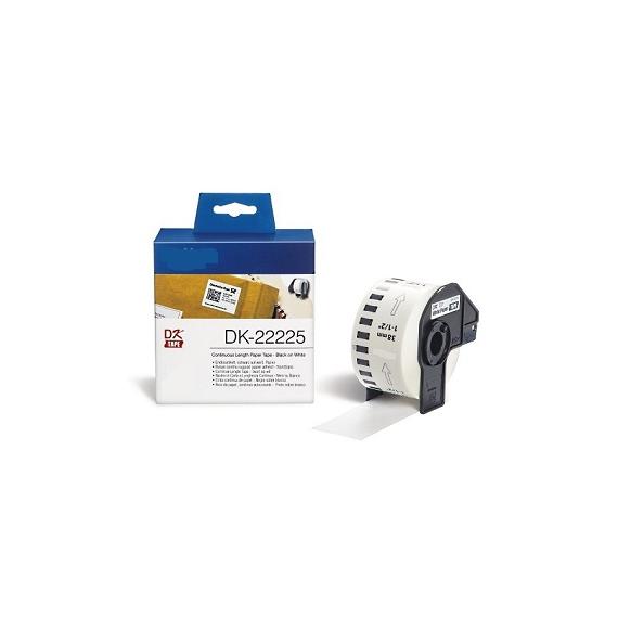 ETICHETTE DK22225 38mmX30.48metri COMPATIBILI BIANCHE ROTOLO CONTINUO PER BROTHER QL1000 1050 1060 WHITE DK-22225 CON SUPPORTO
