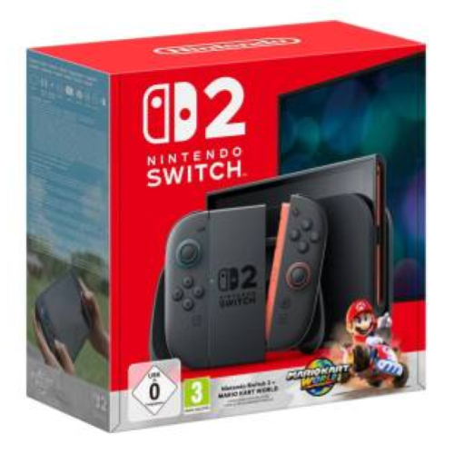 CONSOLE SWITCH 2 BLACK + MARIO KART WORLD 0045496321529