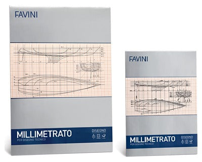 Favini A205404 Blocco carta miilimetrata f.to A4 80gr 50ff - 8007057403220
