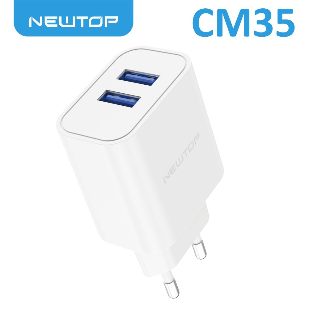 NEWTOP CM35 CARICATORE DA MURO 2 USB 2.1A 8059822464936