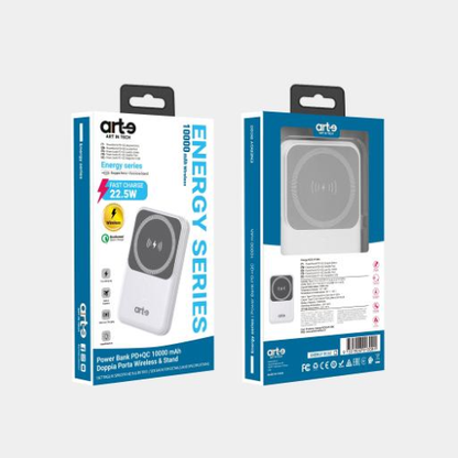 Power Bank bianco PD+QC+Comp. Magsafe 10000 mAh doppia USB serie Energy 9331926913091