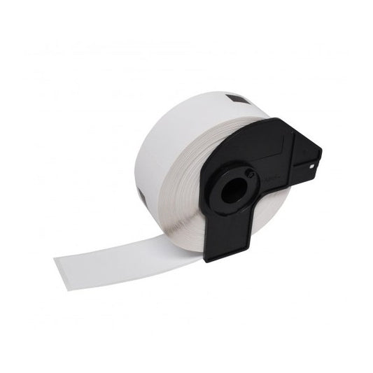 ETICHETTE DK11201 29mmX90mm COMPATIBILI BIANCHE ROTOLO DA 400 PZ PER BROTHER QL1000 1050 1060 WHITE CON SUPPORTO