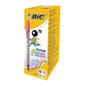 BIC Cristal Fun 929056 - Penne a sfera 1.6 mm largo inchiostro, pasta rosa, Confezione da 20 Pezzi